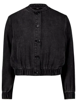 zero Damen Blouson in schwarz denim