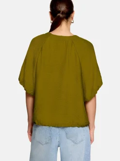 zero Damen Bluse in tanne