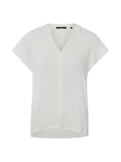 zero Damen Blusenshirt in ecru - Ärmel: kurzarm
