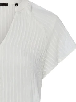 zero Damen Blusenshirt in ecru - Ärmel: kurzarm