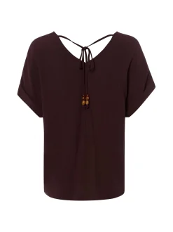zero Damen Blusenshirt in schoko - Ärmel: kurzarm