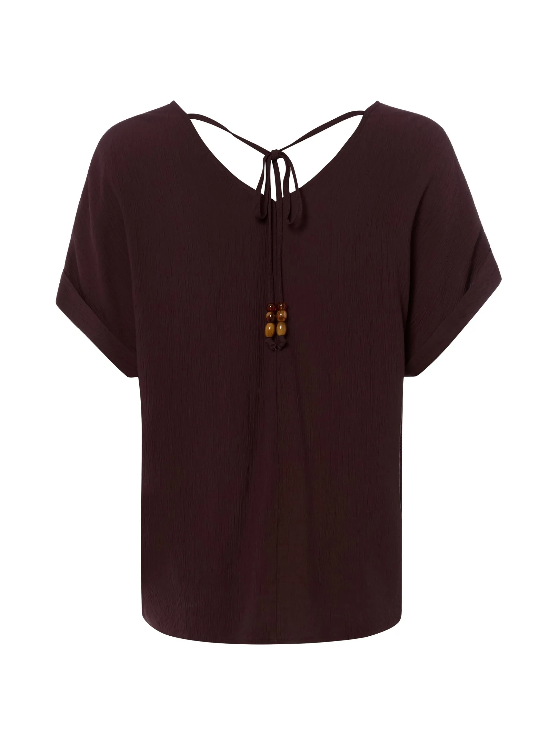 zero Damen Blusenshirt in schoko - Ärmel: kurzarm