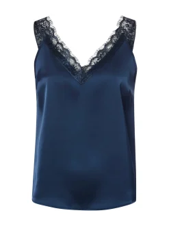 zero Damen Blusentop in marine - Ärmel: ohne Arm