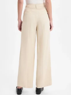 zero Damen Bundfaltenhose in sand - Länge: lang