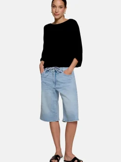 zero Damen Feinstrickpullover in schwarz