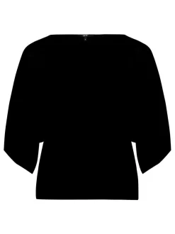 zero Damen Feinstrickpullover in schwarz