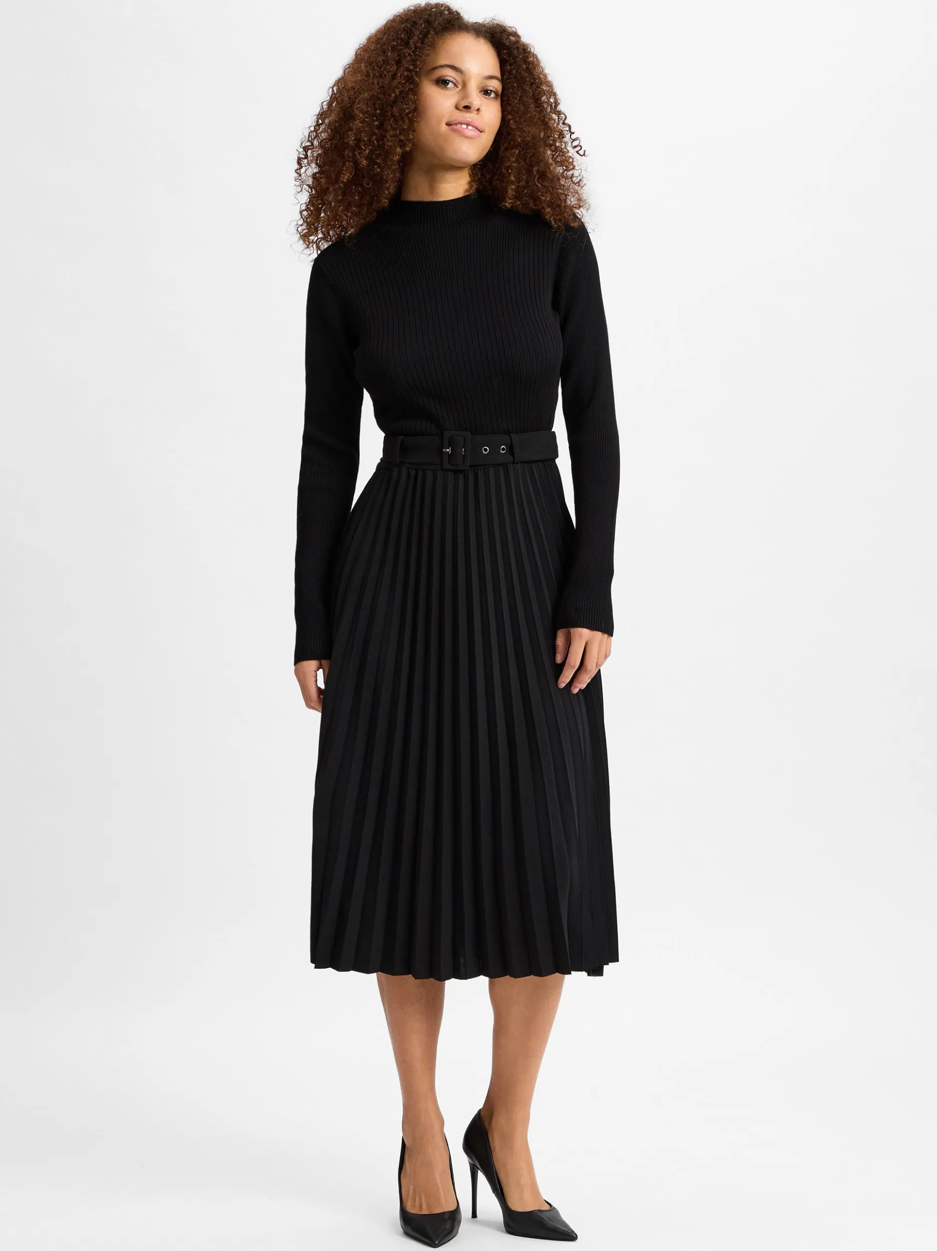 zero Damen Freizeitkleid in schwarz - Ärmel: langarm