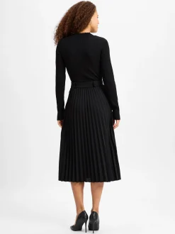 zero Damen Freizeitkleid in schwarz - Ärmel: langarm