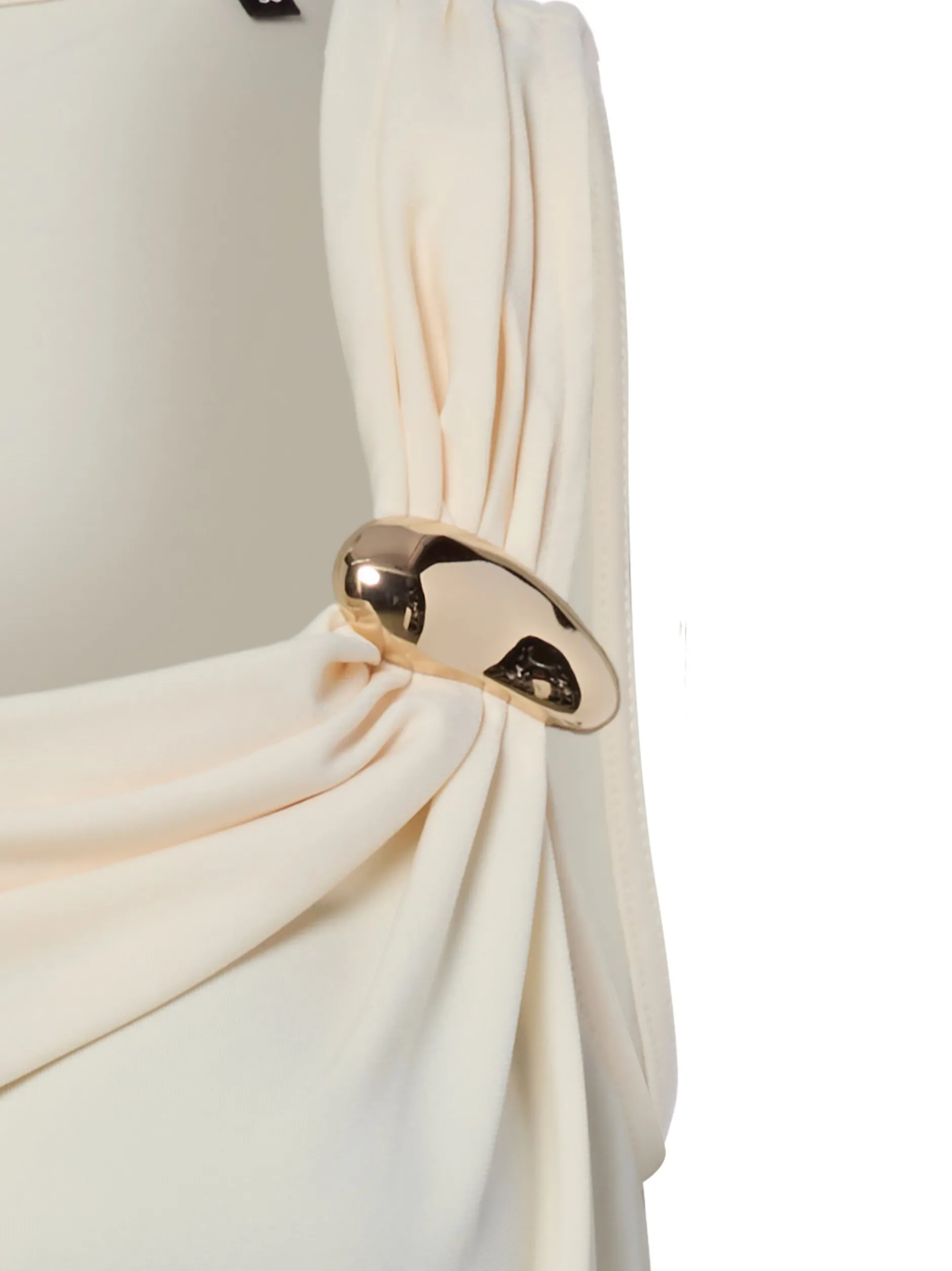 zero Damen Jersey-Top in sand - Ausschnitt: Wasserfall