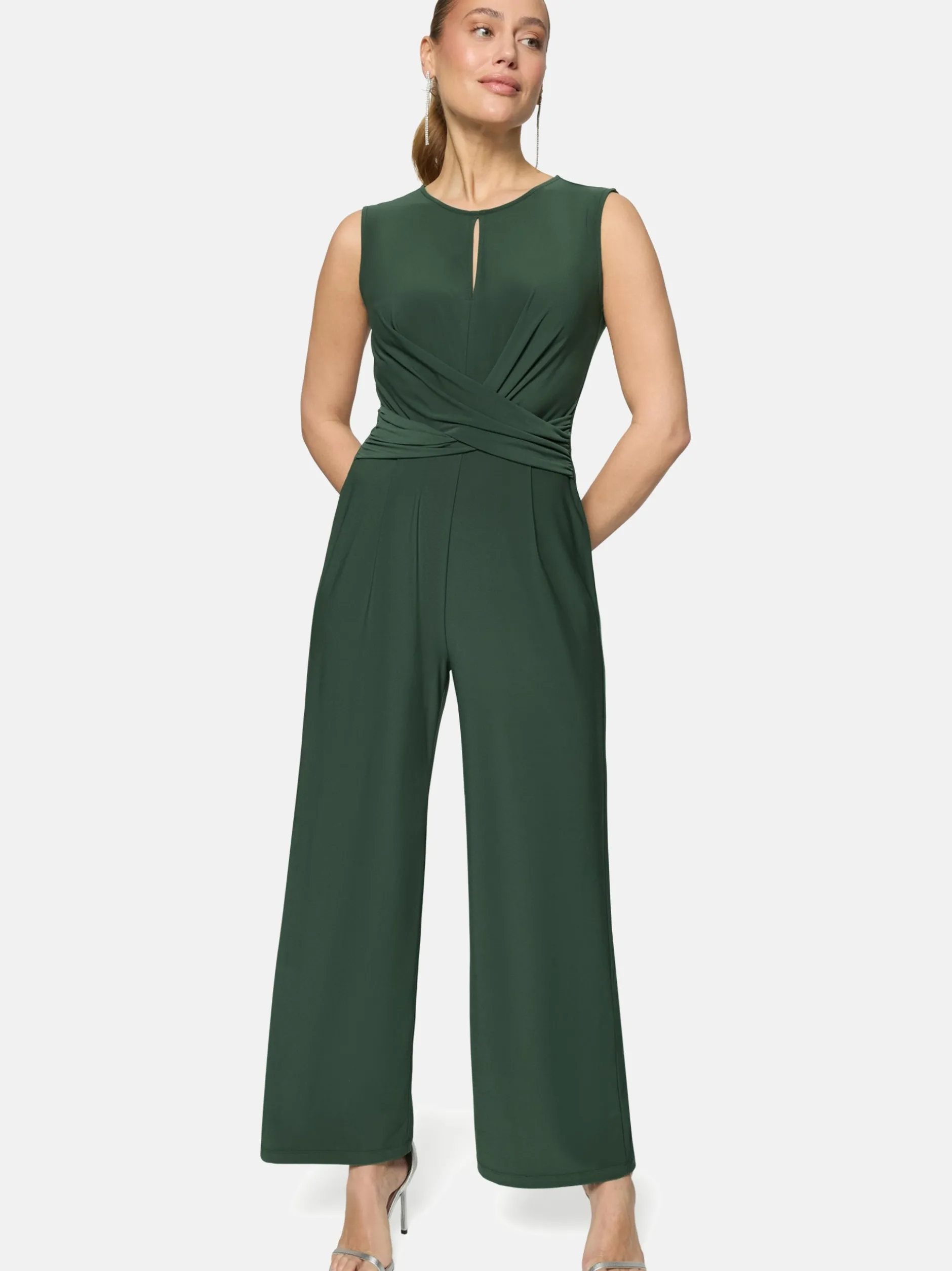 zero Damen Jumpsuit in grau grün