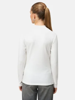 zero Damen Langarmshirt in weiß