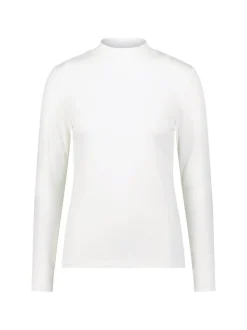 zero Damen Langarmshirt in weiß