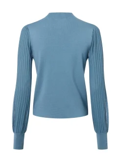 zero Damen Pullover in hellblau - Ausschnitt: Stehkragen