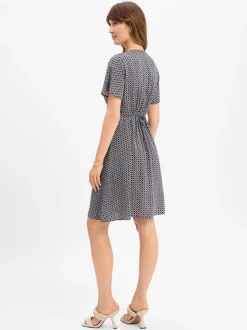 zero Damen Sommerkleid in schoko weiß - Ärmel: kurzarm