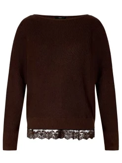 zero Damen Strickpullover in braun