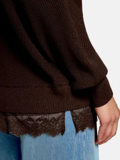 zero Damen Strickpullover in braun