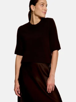 zero Damen Strickpullover in braun