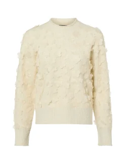 zero Damen Strickpullover mit Wollanteil in ecru