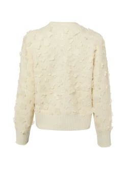 zero Damen Strickpullover mit Wollanteil in ecru