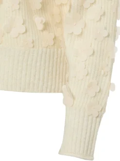 zero Damen Strickpullover mit Wollanteil in ecru