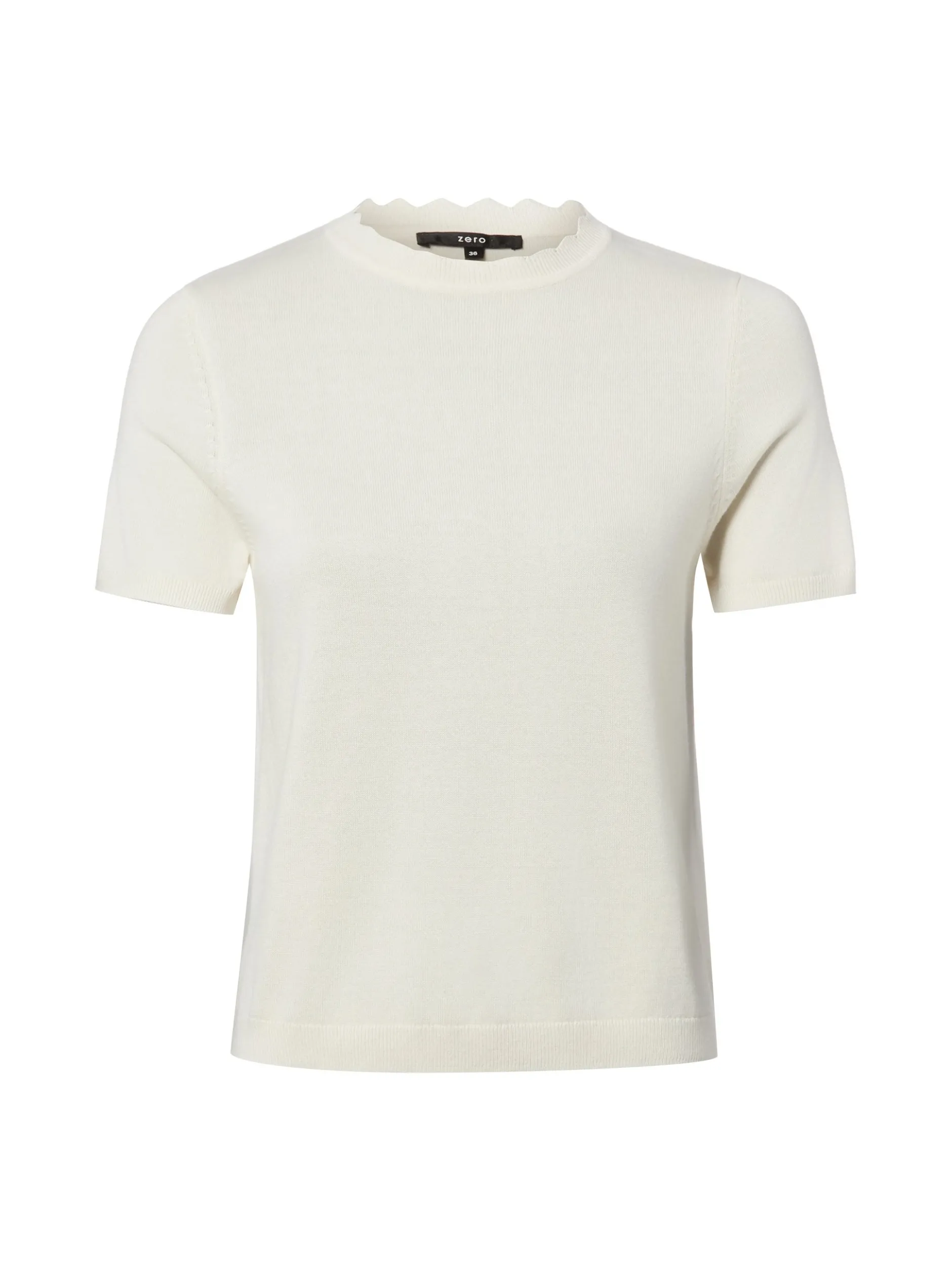 zero Damen Strickshirt in ecru - Ausschnitt: Rundhals