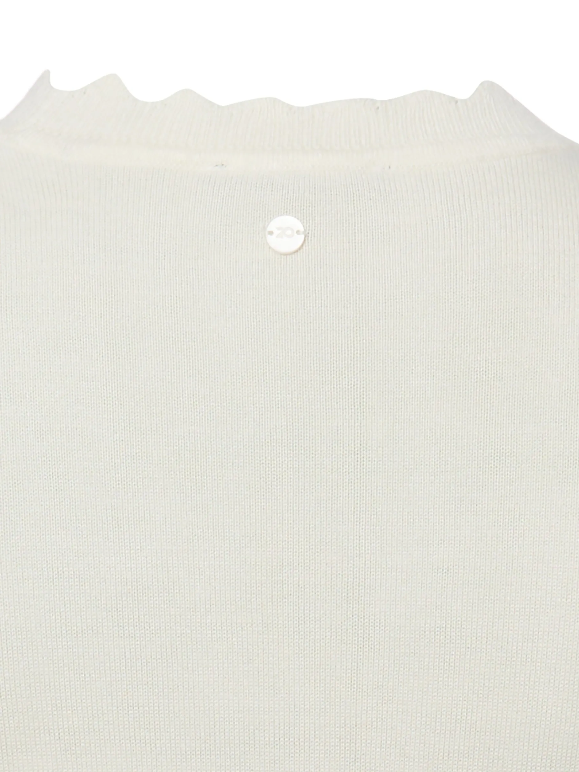 zero Damen Strickshirt in ecru - Ausschnitt: Rundhals