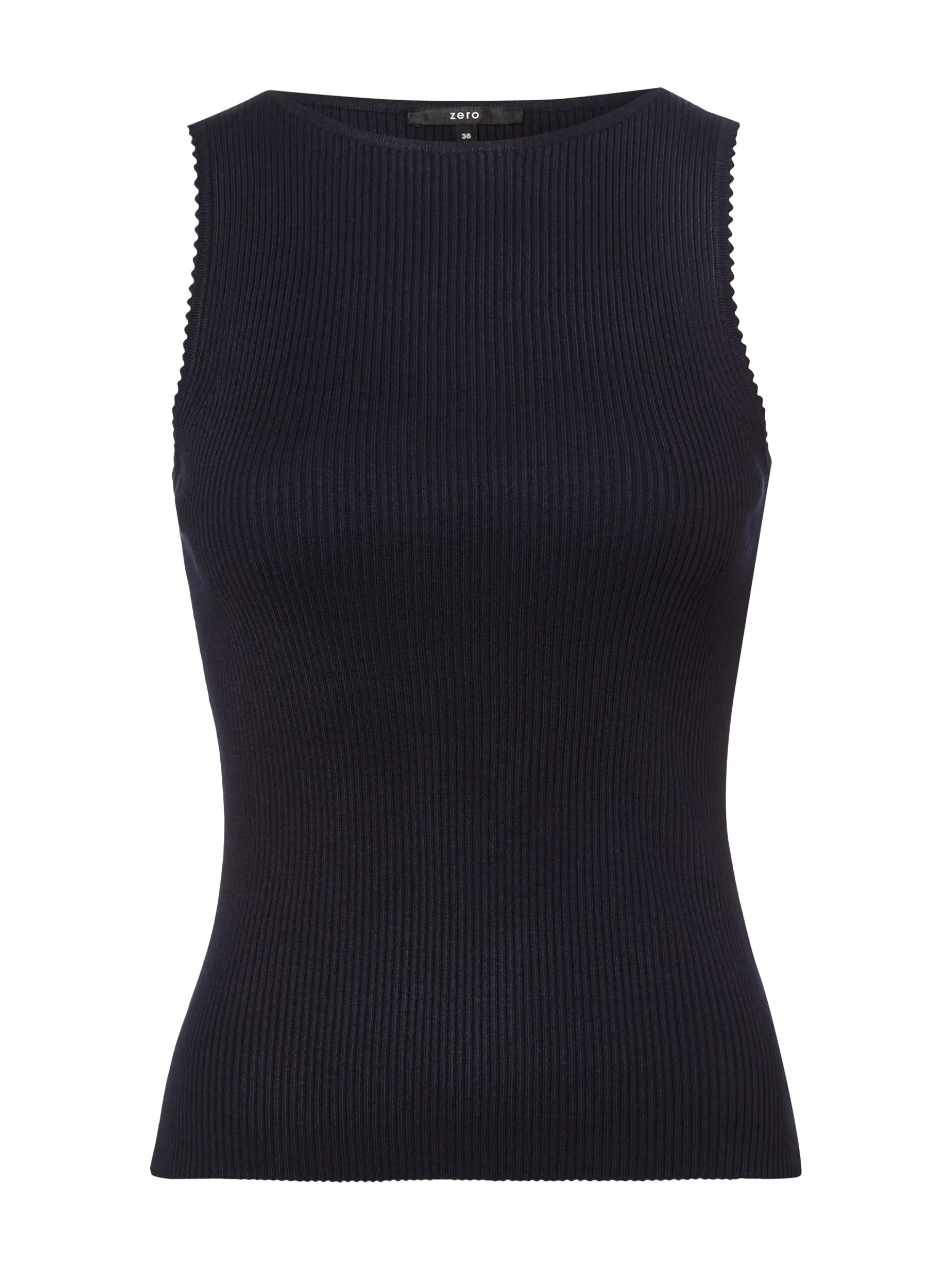 zero Damen Tank Top in schwarz - Ausschnitt: Rundhals