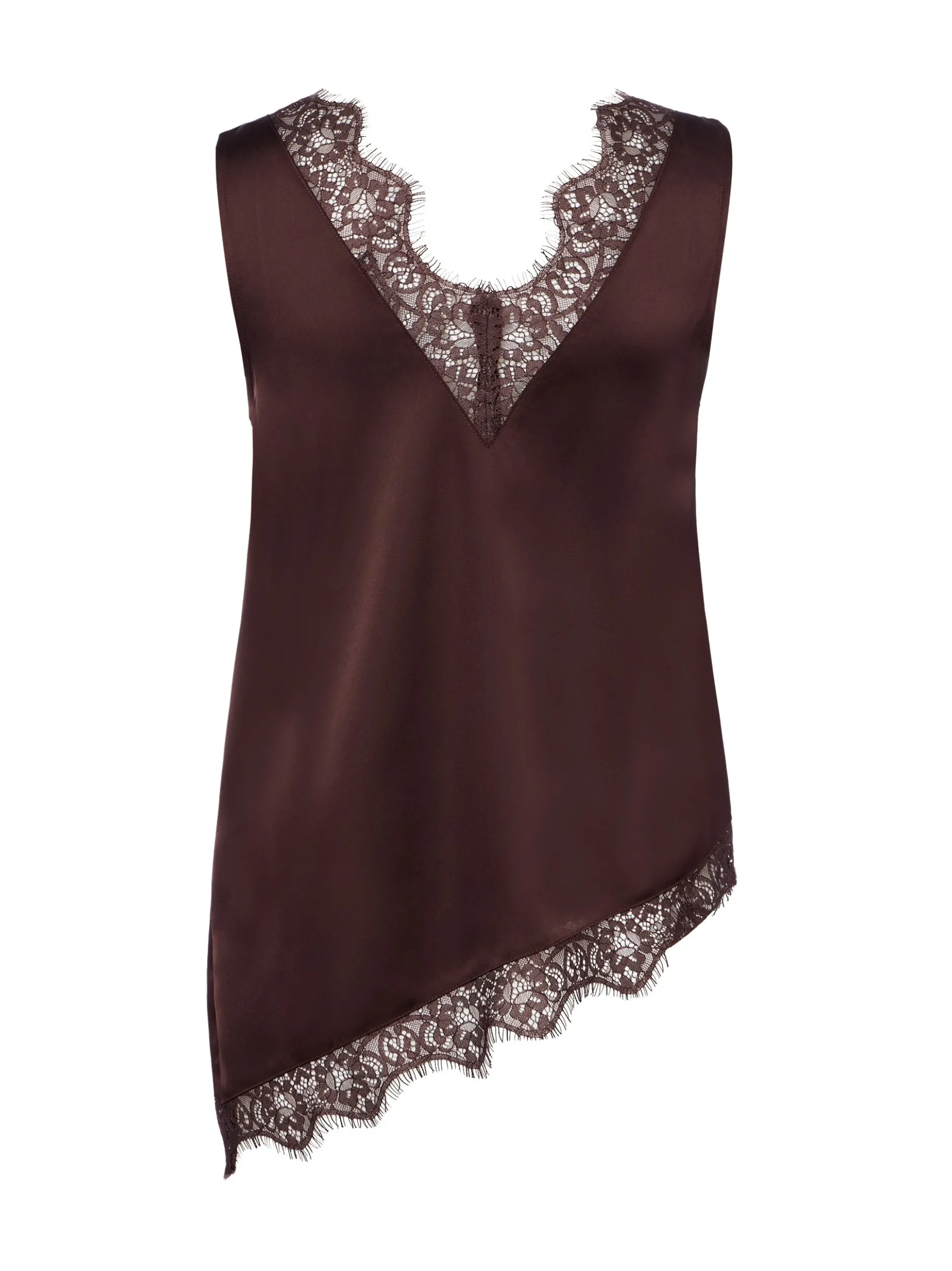zero Damen Top in aubergine - Ärmel: ohne Arm