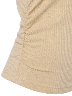 zero Damen Top in beige - Ausschnitt: Rundhals