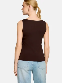 zero Damen Top in braun