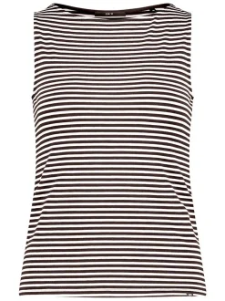 zero Damen Top in braun weiß