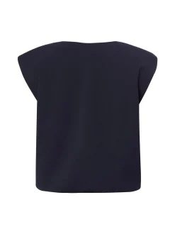 zero Damen T-Shirt in marine - Ausschnitt: Rundhals