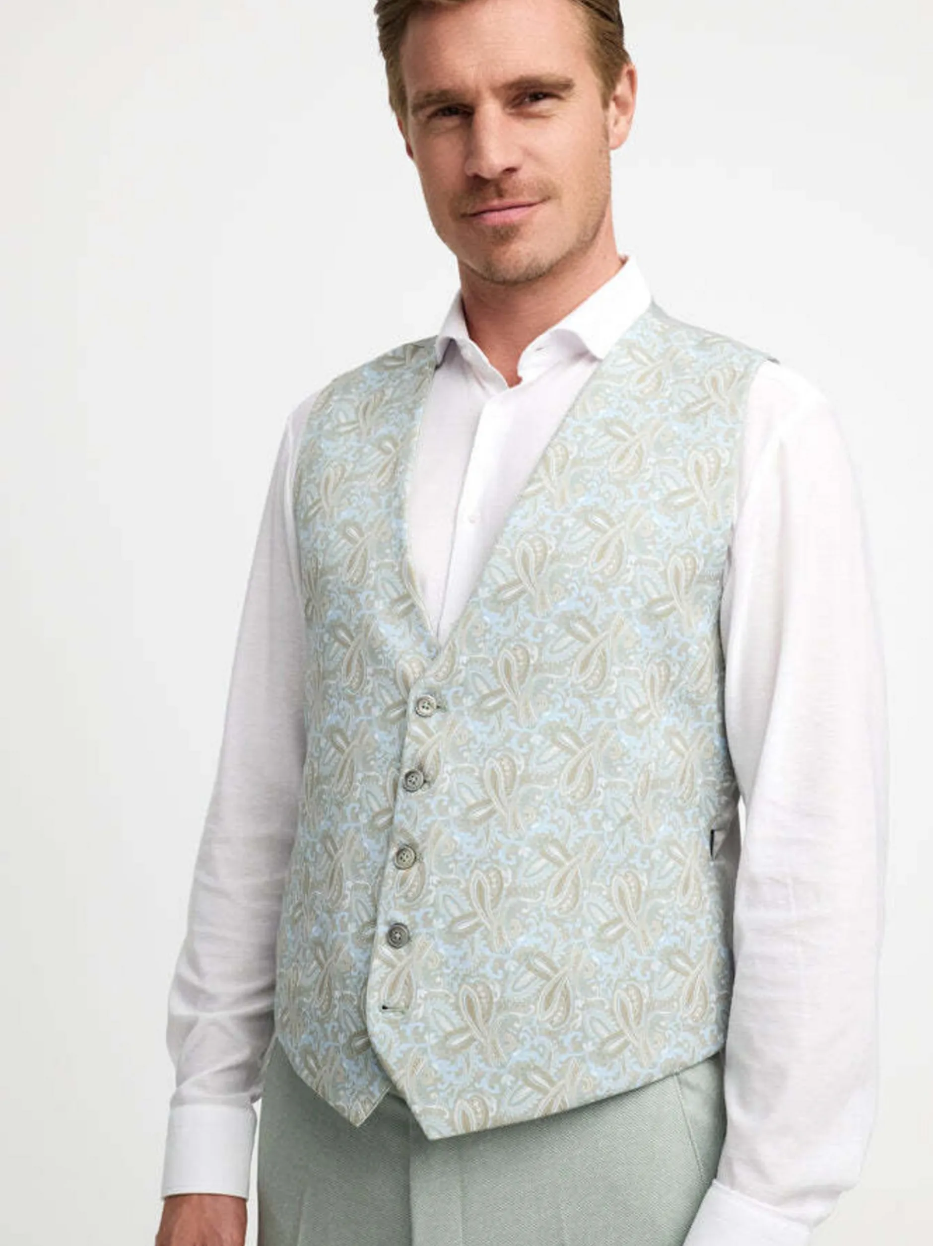 Zuitable Herren Baukasten-Weste - DiWesley in lind