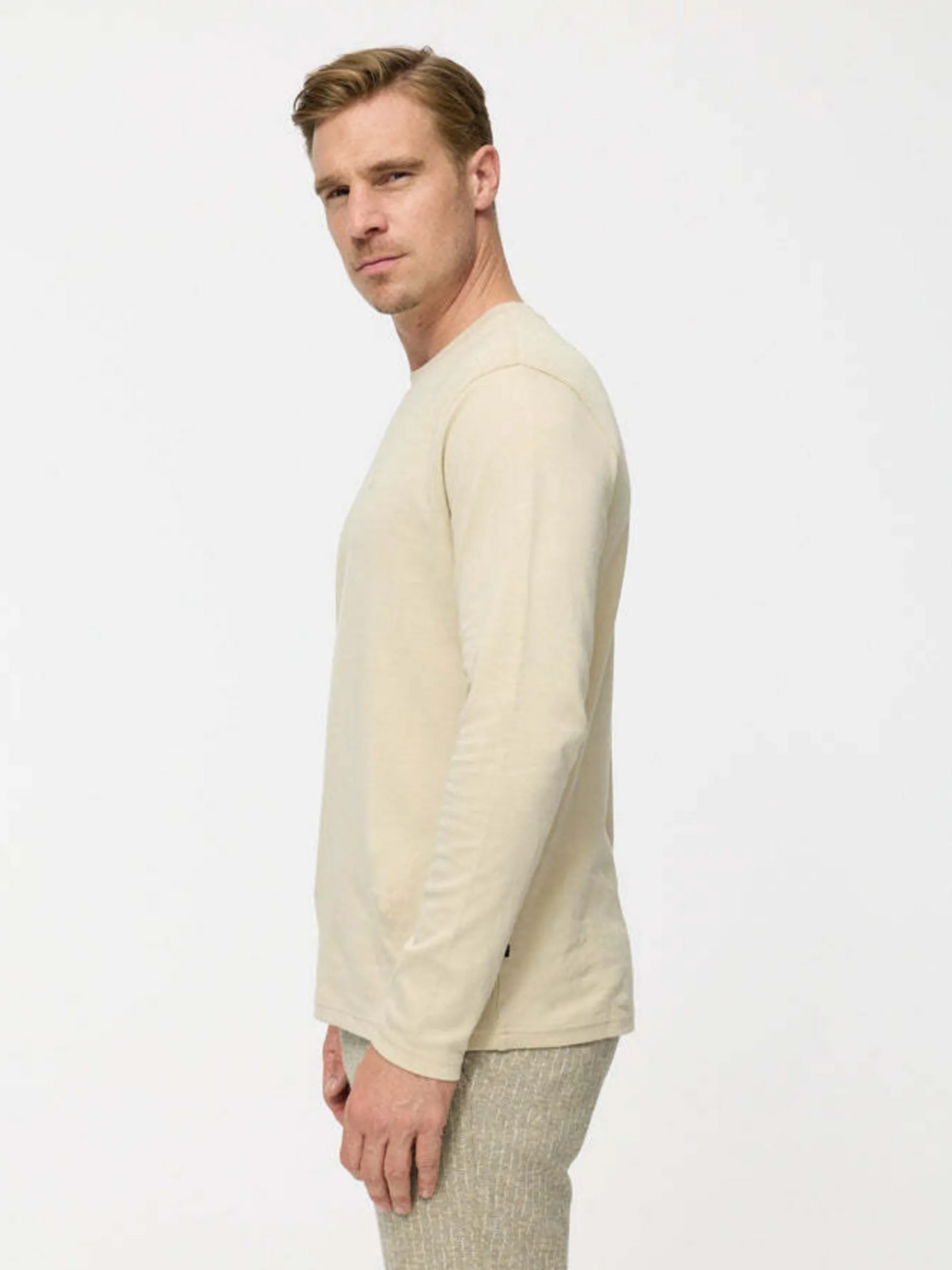Zuitable Herren Langarmshirt -DiOwen in beige