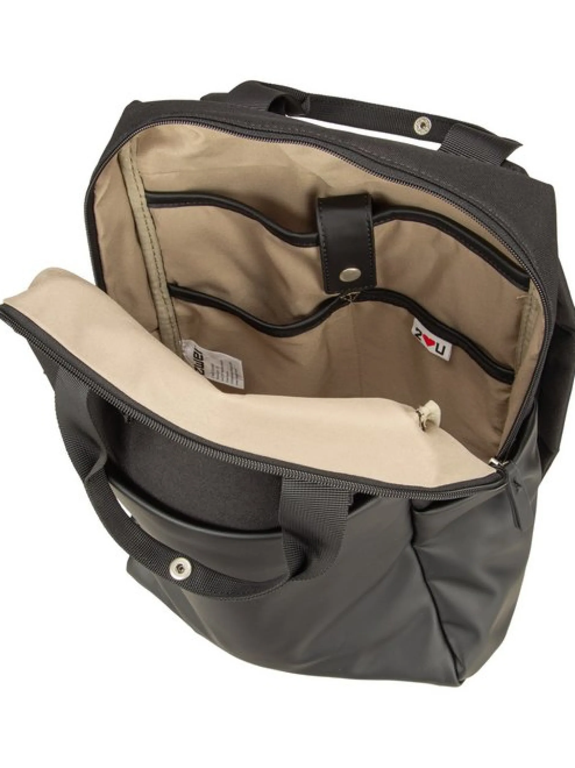 zwei Unisex Rucksack - Lou LUR130 in schwarz