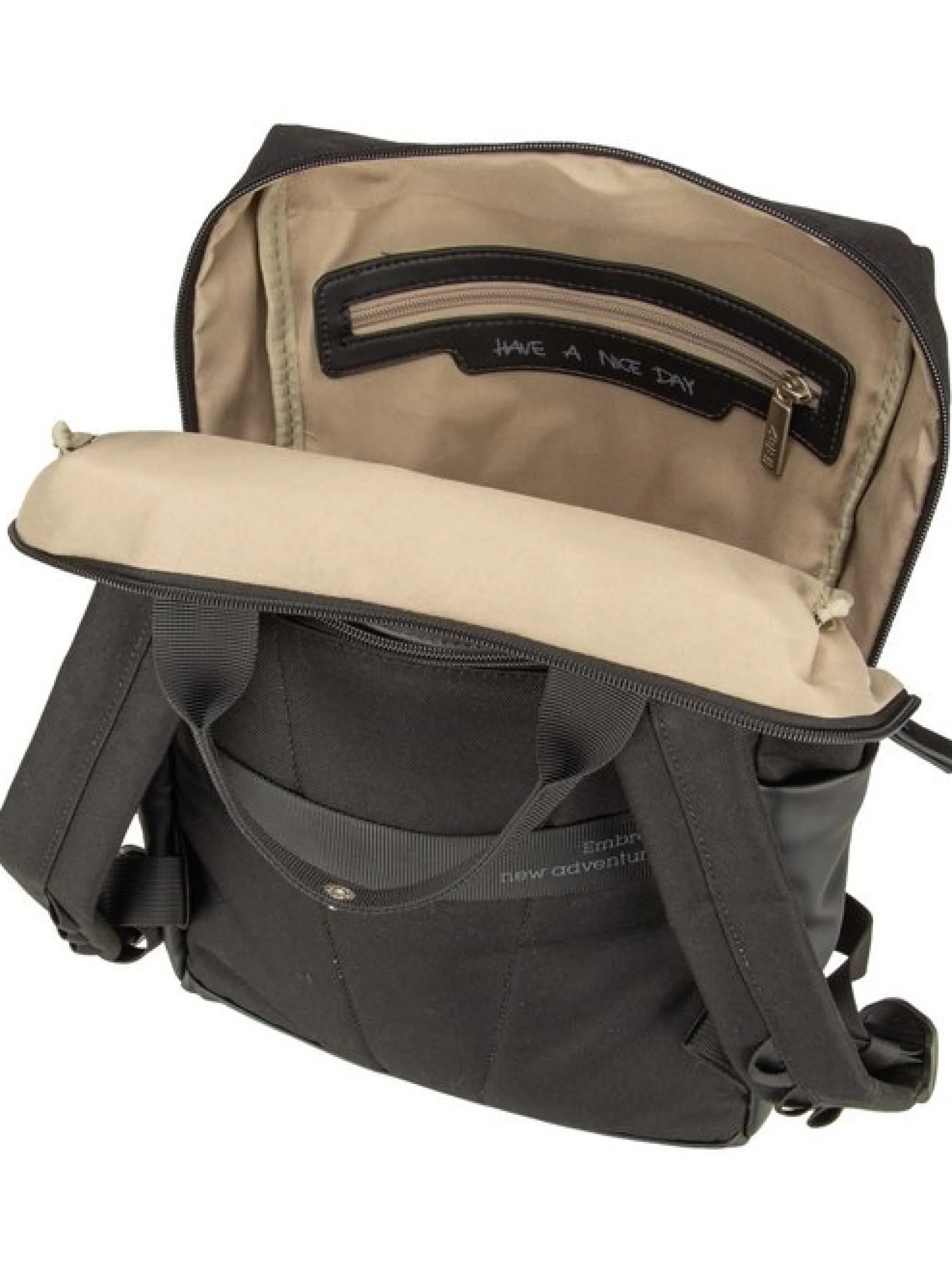 zwei Unisex Rucksack - Lou LUR130 in schwarz